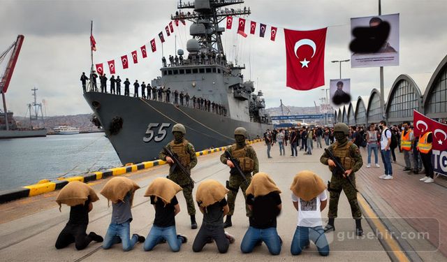 TGB, İzmir’deki USS Wasp Gemisi Askerine Çuval Geçirdi