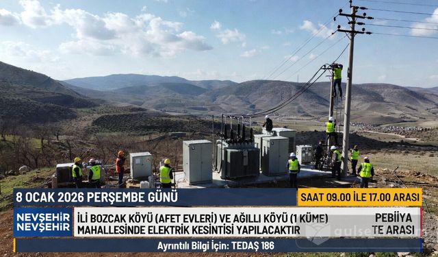 Nevşehir’de 8 Ocak 2026 Perşembe Günü Geniş Kapsamlı Elektrik Kesintisi!