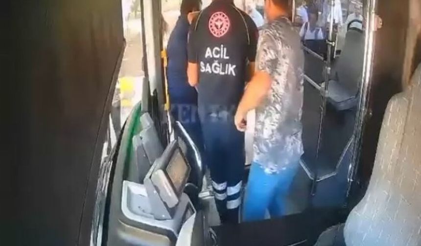 Mardin'de otobüs şoföründen hayat kurtaran hamle.