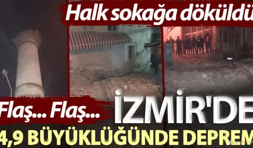 İzmir'de 4.9 Büyüklüğünde Deprem!