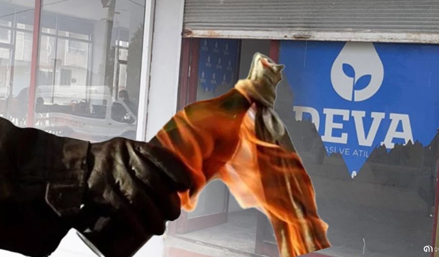 Diyarbakır'ın Lice ilçesinde DEVA Partisine molotoflu saldırı!