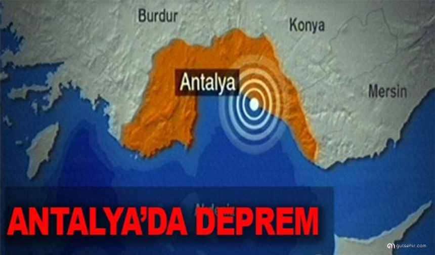 Antalya’da 4.7 büyüklüğünde deprem!