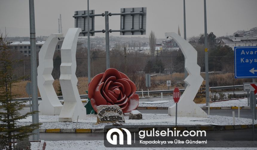Gülşehir'in karla artan güzelliği