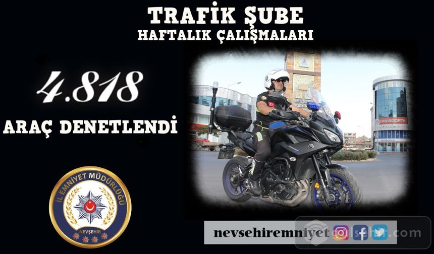 Nevşehir trafik ekipleri 4 bini aşkın aracı denetledi