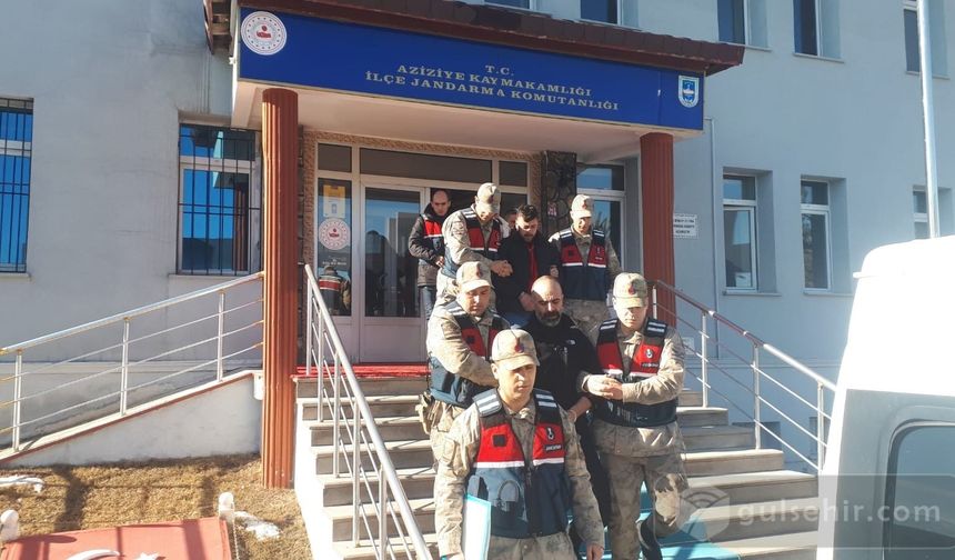 Erzurum'da taş ocağı hırsızları tutuklandı