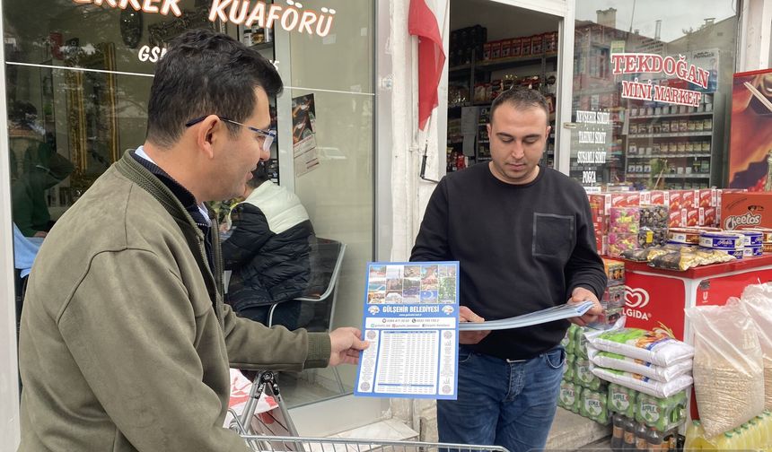 Gülşehir Belediyesi esnaflara imsakiye dağıttı