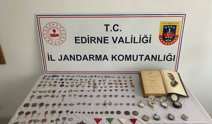 Edirne'de tarihi eser kaçakçısı yakalandı