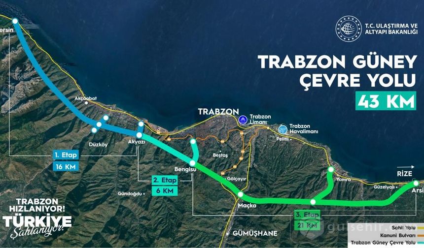 Trabzon Güney Çevre Yolu 1 Mayıs'ta yapılmaya başlayacak