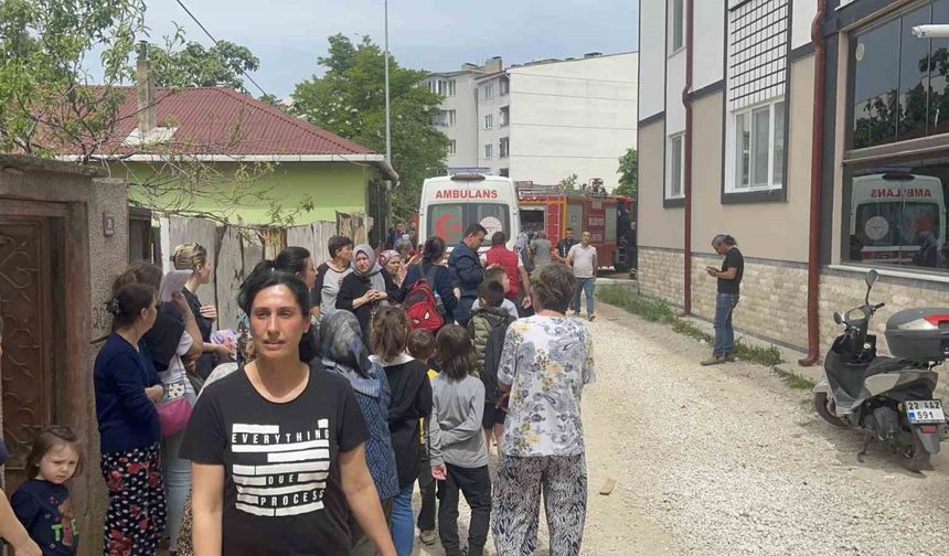 Edirne’de evde çıkan yangın panik yarattı