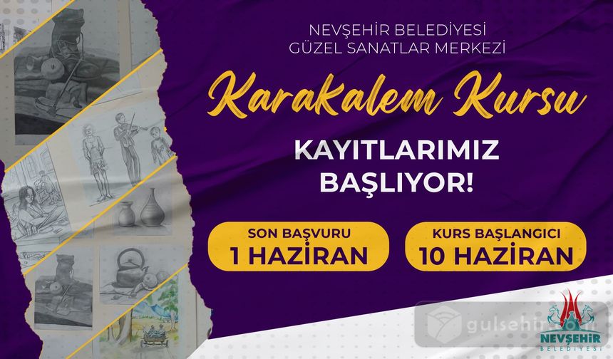 Nevşehir Belediyesi'nden Karakalem Resim Kursu Müjdesi!