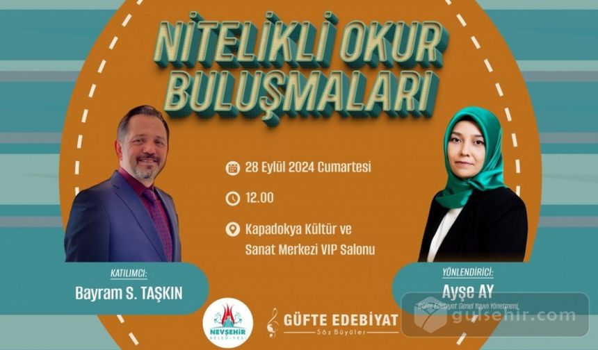 Nitelikli Okur Buluşmalarının Konuğu Eğitimci Yazar Bayram S. Taşkın