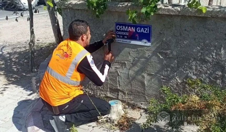 Gülşehir'de Modern Dokunuş: Sokak Levhaları Yenileniyor