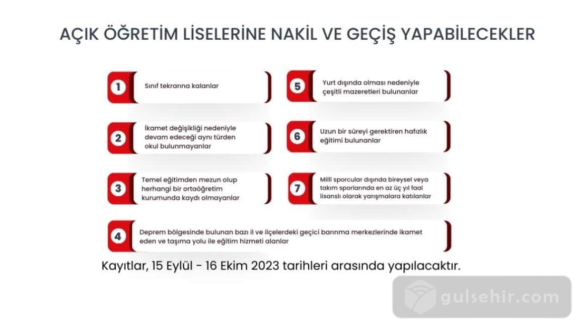 AVANOS HEM AÇIK LİSEYE GEÇİŞ